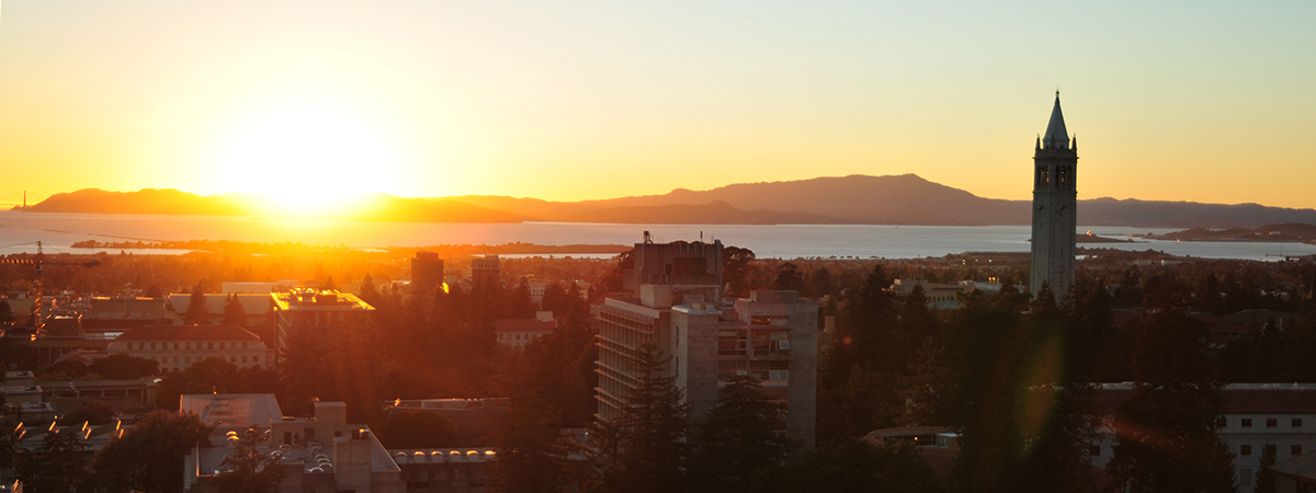 Banner Image of UC Berkeley Campus at sunset 